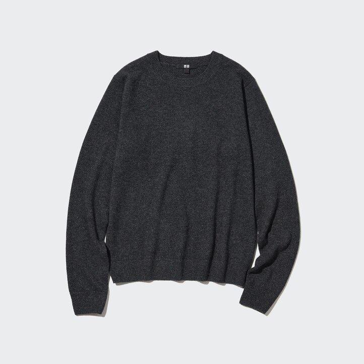 suéteres de cuello redondo uniqlo 100pctshmere para mujer en verde