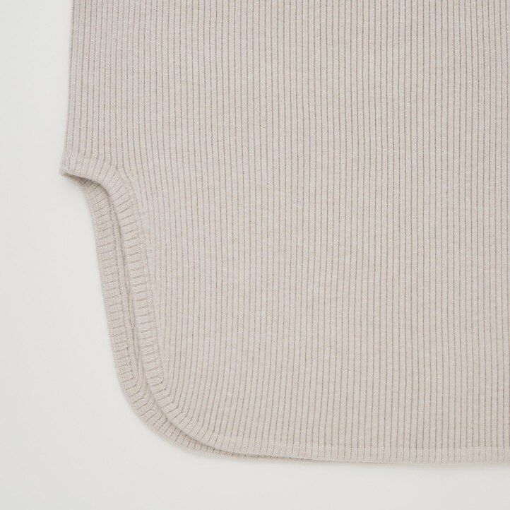 faldas uniqlo 3d knit seamless souffle yarn ribbed para mujer beige