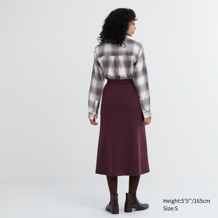 faldas uniqlo de punto 3d sin costuras para mujer color beige