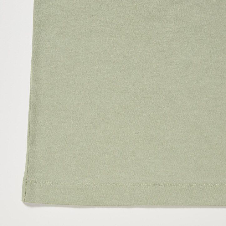 camisetas de manga corta con cuello redondo y 100 algodón supima uniqlo para mujer