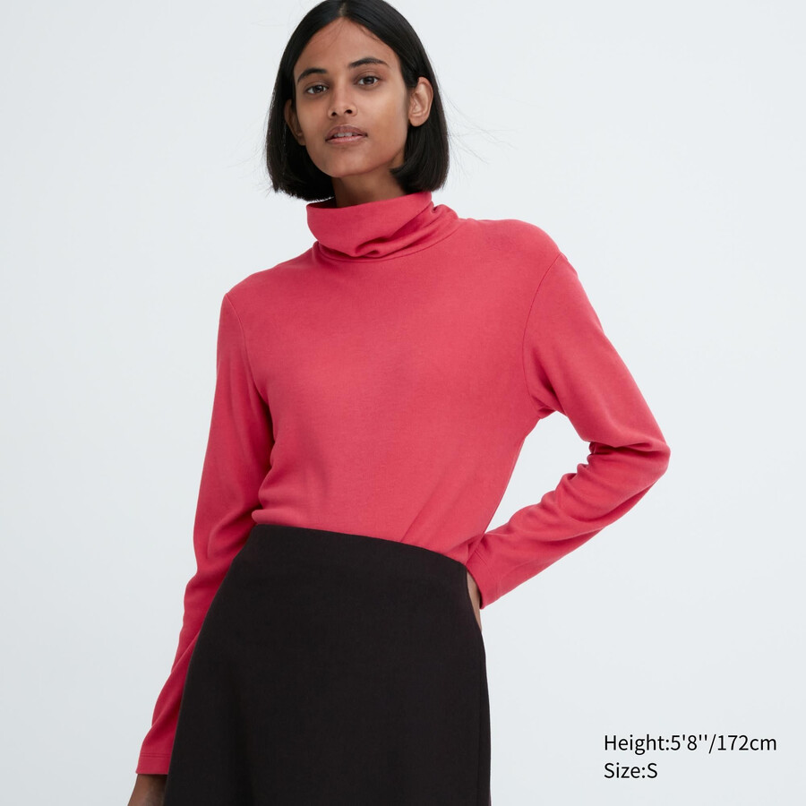 camisetas térmicas uniqlo heattech con mangas de polar para mujer