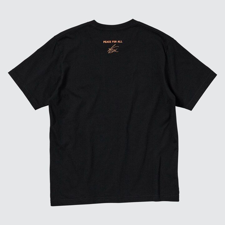 camisetas negras para mujer uniqlo peace for all graphic shingo kunieda