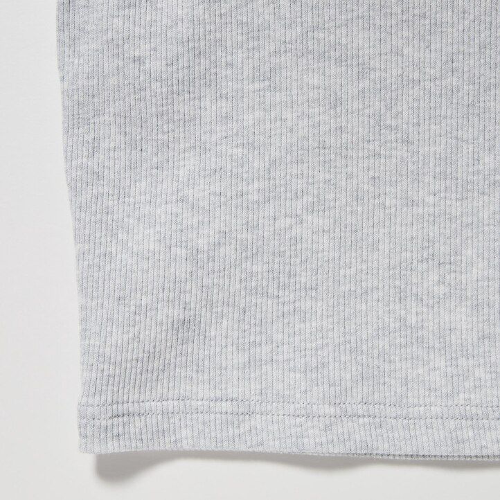 camisetas cortas sin mangas de canalé uniqlo para mujer blancas