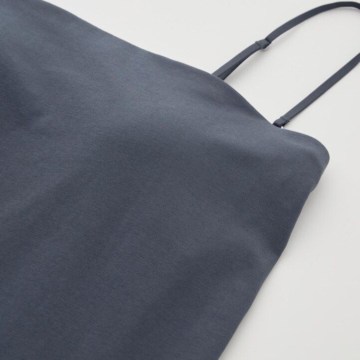 camisetas de tubo cortas de algodón uniqlo airism para mujer en gris