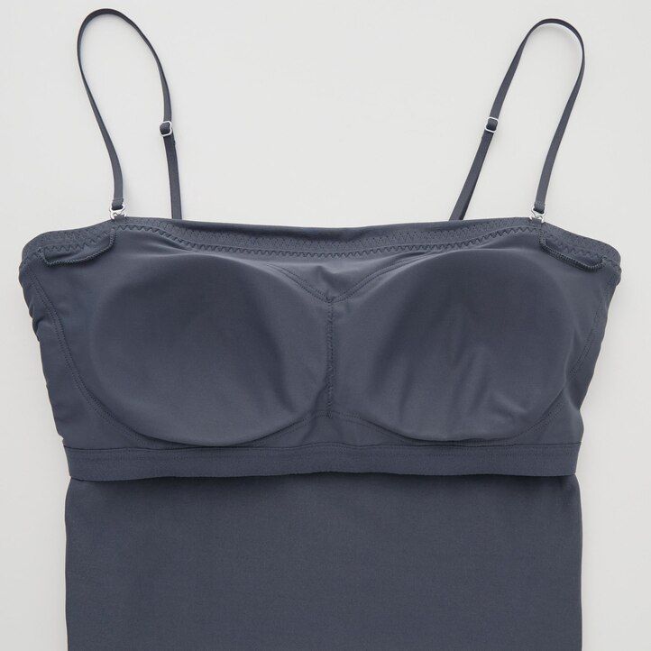 camisetas de tubo cortas de algodón uniqlo airism para mujer en gris