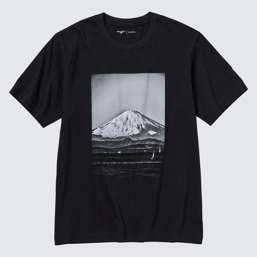 camisetas de mujer uniqlo peace for all graphic daido moriyama negras