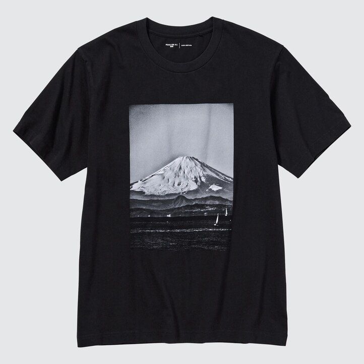 camisetas de mujer uniqlo peace for all graphic daido moriyama negras