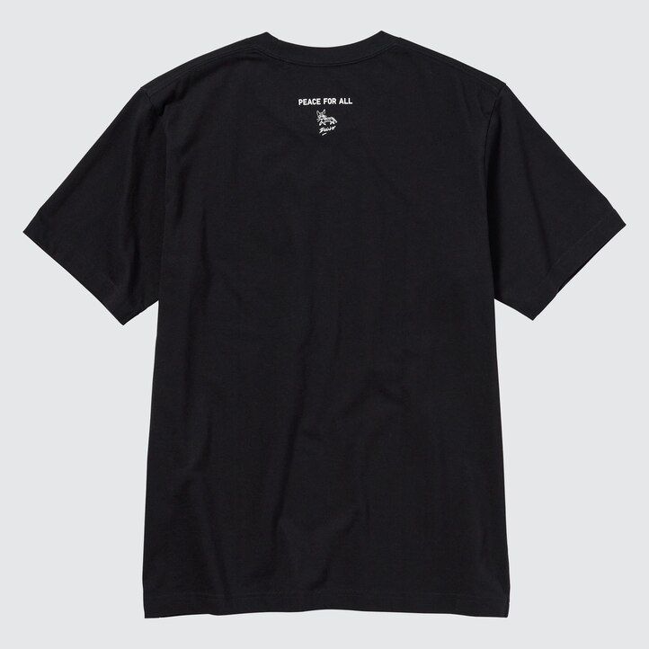 camisetas de mujer uniqlo peace for all graphic daido moriyama negras