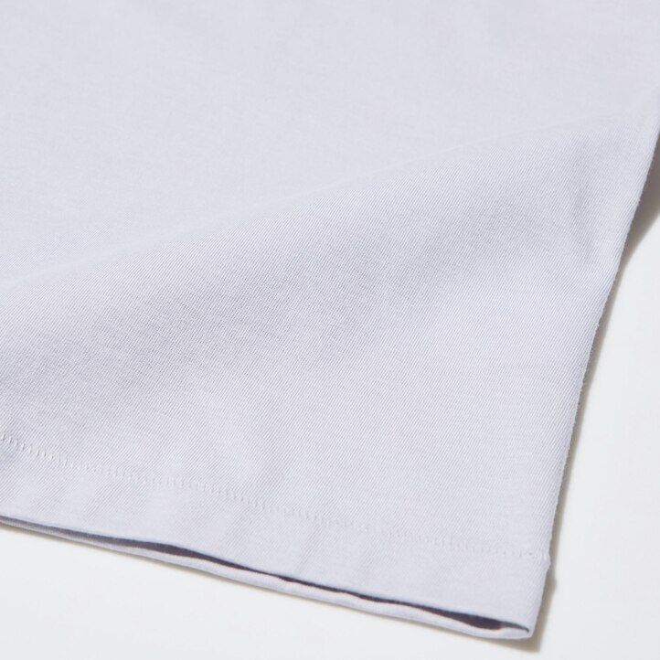 camisetas de mujer de algodón supima 100 azul uniqlo con cuello en v y mangas
