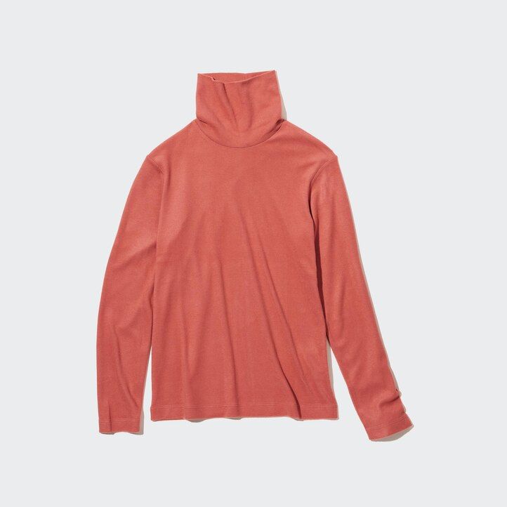 camisetas térmicas con mangas de polar uniqlo heattech para mujer color gris
