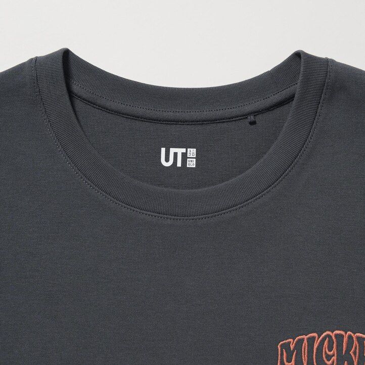 camisetas gráficas uniqlo disney collection mini ut para mujer gris oscuro