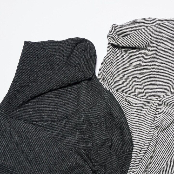 camiseta térmica uniqlo heattech extra cálida sin costuras con mangas acanaladas y rayas para mujer