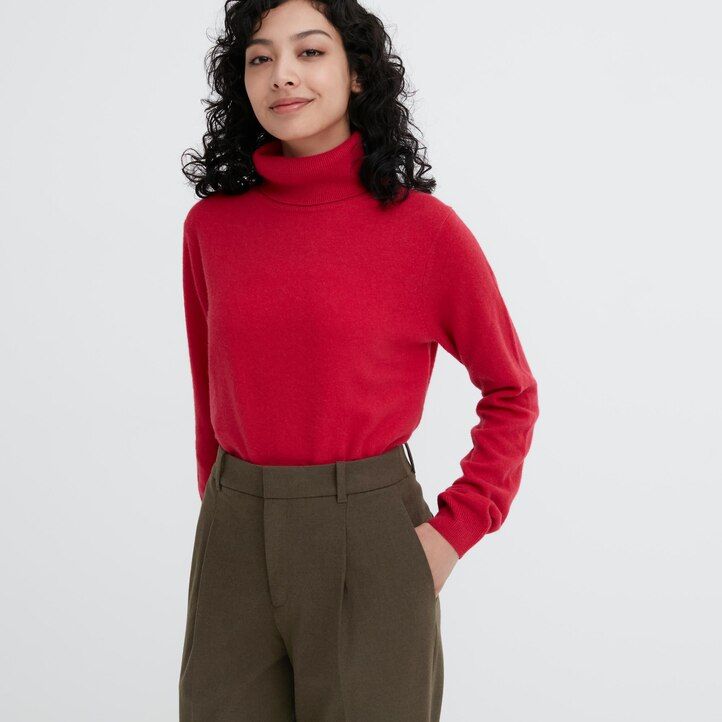 tops plisados grises uniqlo heattech para mujer