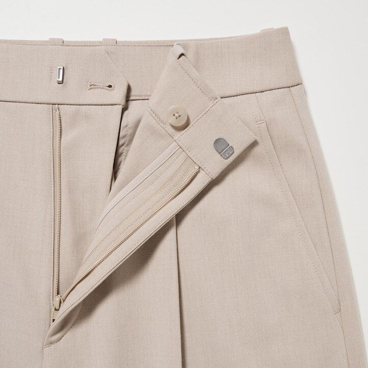 tops plisados de pierna ancha uniqlo para mujer en color oliva