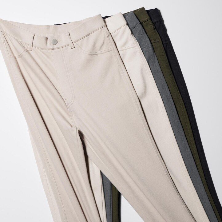 tops de tiro alto ultraelásticos uniqlo heattech para mujer color oliva