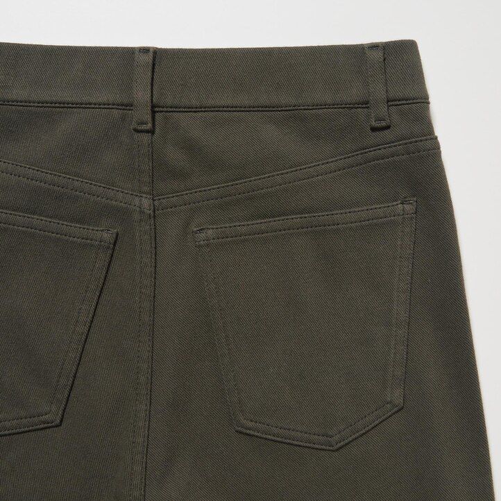 tops de tiro alto ultraelásticos uniqlo heattech para mujer color oliva