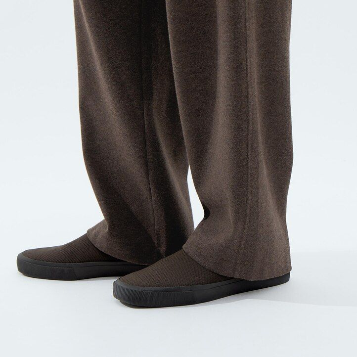 tops de mujer de jersey cepillado uniqlo en marrón oscuro