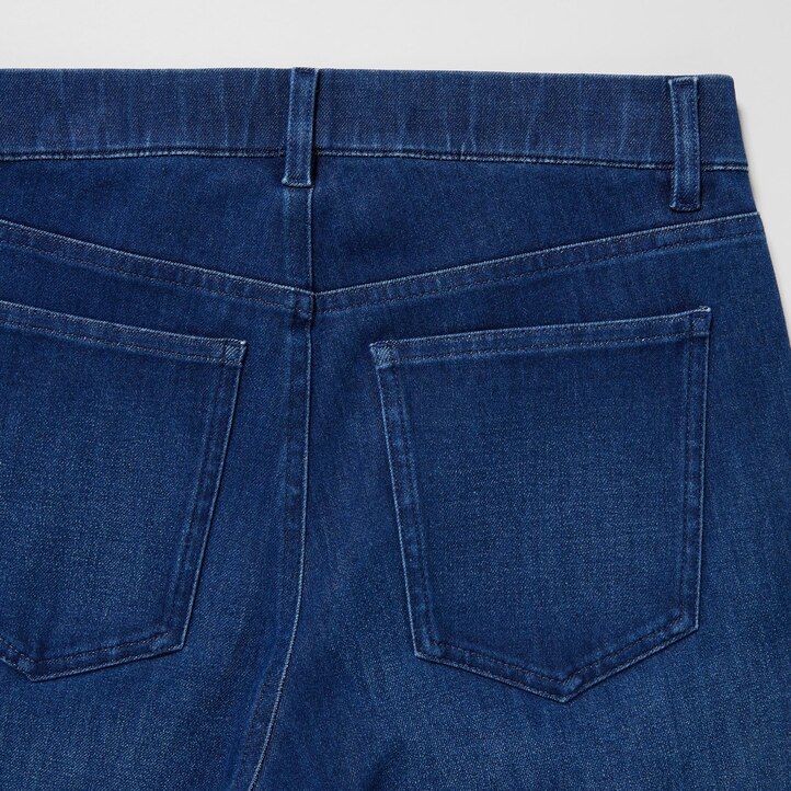 tops de mezclilla ultraelásticos uniqlo azul marino para mujer
