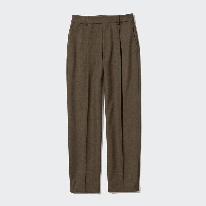 tops plisados uniqlo heattech para mujer en beige
