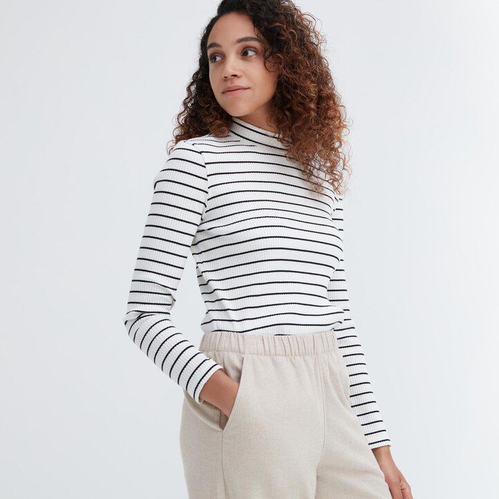 tops de franela uniqlo gris oscuro para mujer