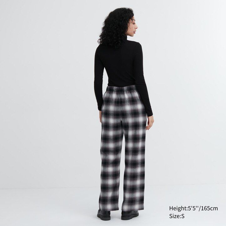 tops de franela uniqlo para mujer en gris