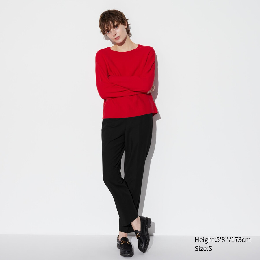 tops negros uniqlo smart hasta los tobillos para mujer